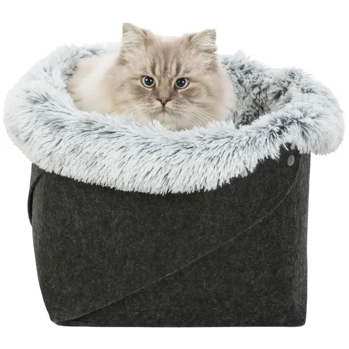 TRIXIE Cama Harvey antracita/blanco-negro - 1