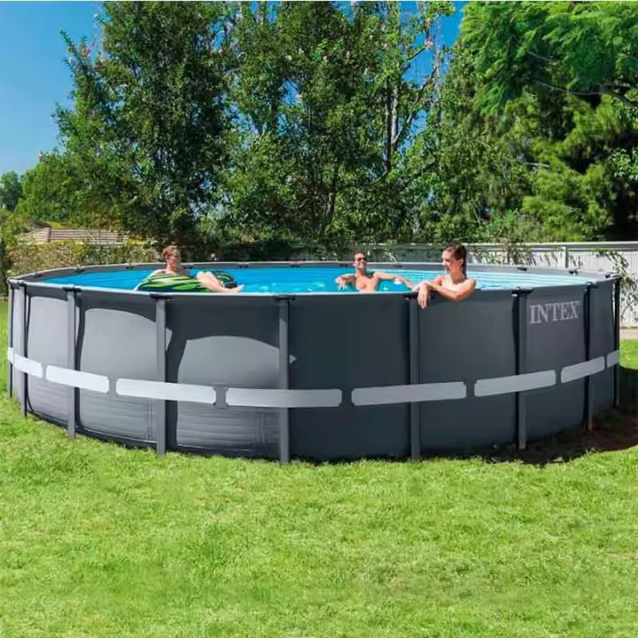 Piscina redonda desmontable Ultra XTR Frame Intex 30079L con depuradora gris oscuro Ø610x122 cm - 1