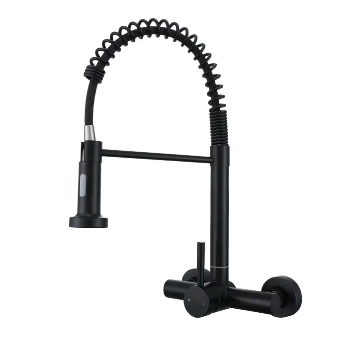 Grifo de cocina de Maple inoxidable 304, Grifo de Agua fría y Caliente con rotación de 360 Grados, color Plisado - 1