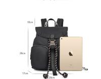 Nueva Mochila de Material de Nailon Para Mujer, Mochila Informal de gran capacidad a la moda, Mochila Escolar Japonesa impermeable con Cordón - details 3