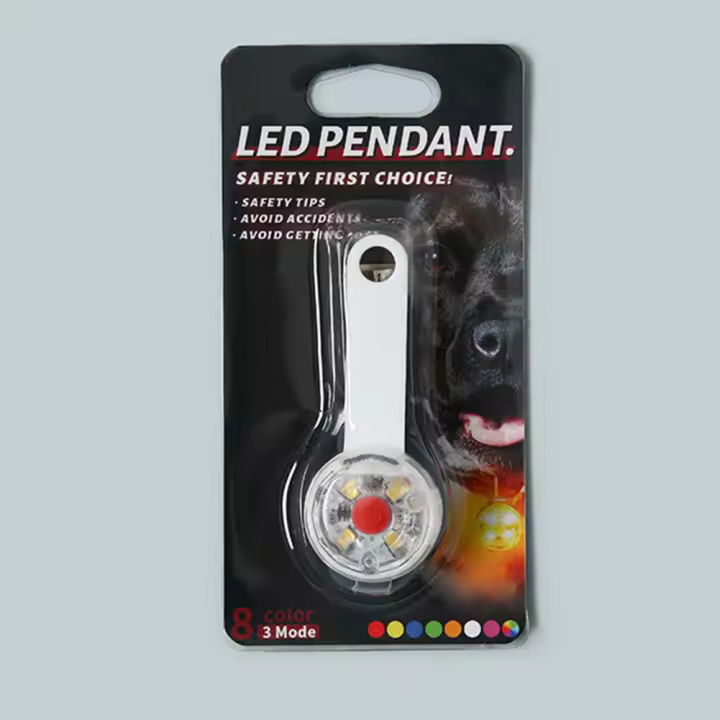 Collar Para Perros Con Pendón Antipérdida LED Impermeable Recargable Luz Fluorescente Para Seguridad Nocturna Accesorio Para Mascotas - 1