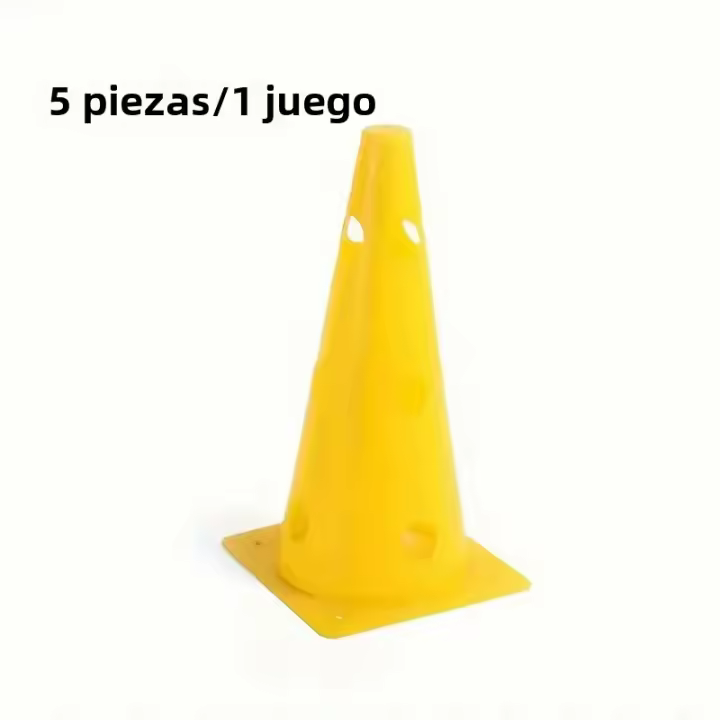 5pcs Barriles De Señalización Perforados De 32CM Conos De Barricada Para Entrenamiento De Fútbol Y Baloncesto Material PVC - 1