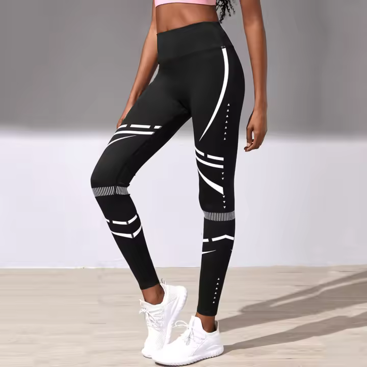 Leggings De Patrón Geométrico Para Mujer Pantalones De Yoga Sin Costuras Fitness Running Alto Cintura Tallas Grandes Ropa De Gimnasio - 1