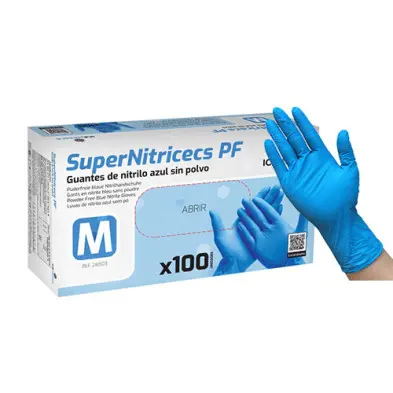 ICEMEDICS Guantes de Nitrilo Azul sin Polvo - 1
