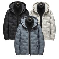 Parka Hombre Abrigo De Plumas De Pato Blanco Corto Para Estudiantes Jóvenes Otoño Invierno Con Capucha Cierre De Cremallera - details 2
