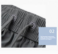 Pantalones Elásticos De Seda Para Hombre Y Mujer Nuevo Verano Estilo Delgado Casual Deportivo Comodidad Pierna Recta Trenzados - details 8