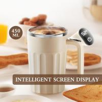 Jarrón de café, Taza de café Eléctrica, Termo de café, Taza de café, ajustado para Café, leche, cacao y otras Bebidas (crema) - details 0