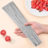 50Pcs Brochetas De Barbacoa Reutilizables Con Mango De Madera Acero Inoxidable Para Kebab Herramientas De Camping Al Aire Libre Y Picnic - details 15