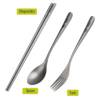 Cuchara De Titanio Para Acampar Palillos Y Cuchara De Camping Utensilios De Cocina Para Almuerzos Pescar Ligeros Y Duraderos Para Fideos Y Arroz - details 5