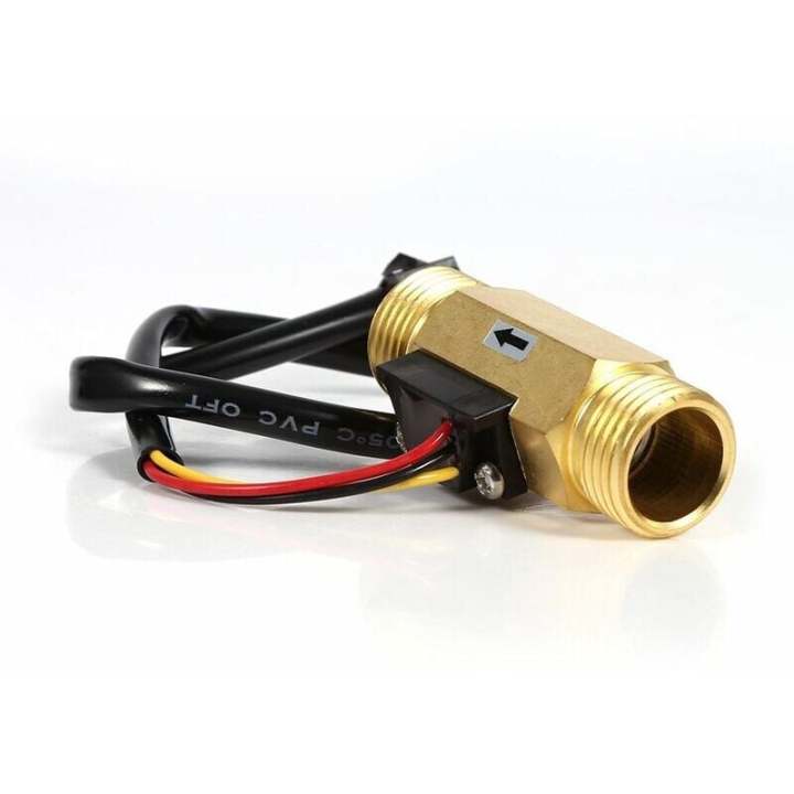 Sensor de flujo de agua, medidor de flujo, medidor de fluido, interruptor de flujo de agua, 60 mm, G1/2 pulg., cable de cobre, contador de líquido, 1-25 l/min