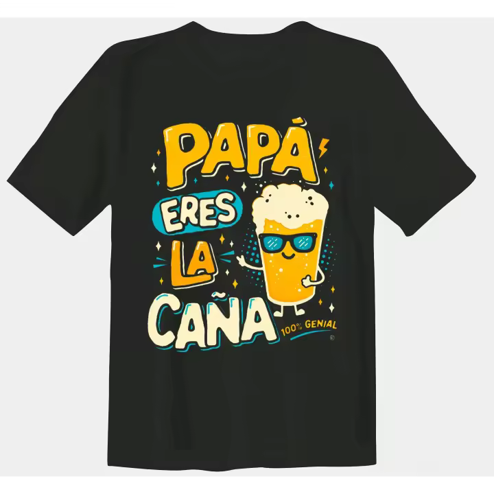 Camiseta de manga corta 100% algodón para el Día del Padre - Estilo único para el mejor papá - Regalo perfecto con diseño exclusivo ¡Disponible ya en Miravia! - 1