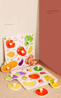 Puzzles De Madera Montessori Juguetes Educativos Para Bebés Tablero De Aprender Con Vehículos Animales Y Frutas 3D - details 6