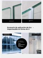 Sella De Ducha De Silicona Para Puerta De Baño Material De Goma Plástica Compatible Con Ventanas Y Cristales Accesorios De Fijación H6/h8/h10/h12mm - details 4