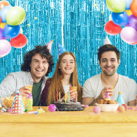 Juego De 1 Pieza De Cortina De Foil Dorado De 9.8 Pies Para Fondo De Fotografía De Cumpleaños Decoración De Fiesta Streamers De Aluminio - details 55