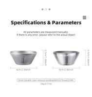 Tiartisan Taza De Té De Titanio De 35ml Doble Capa Pequeña Para Camping Al Aire Libre Portátil Y Ligera Resistente Al Quemarse KungFu Bebida - details 9