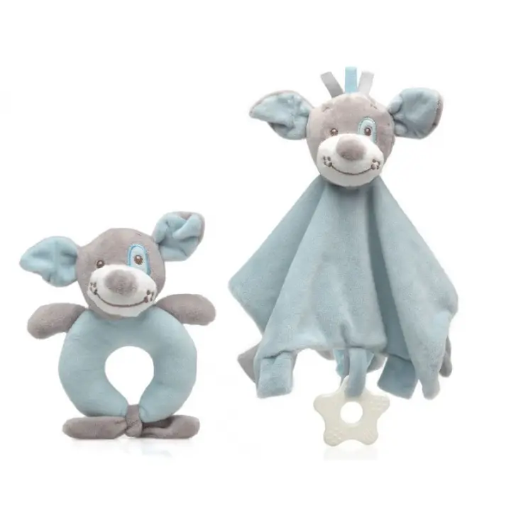 Kiokids Set Dou Dou y Sonajero Para Bebe Suave y Fácil de Coger - 1
