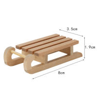 Mini Esquife De Simulación No Tóxico 1/12 Modelo De Madera Decoración Para El Hogar Accesorios Para Casa De Muñecas Ornamento De Esquife De Nieve Odoríless - details 11