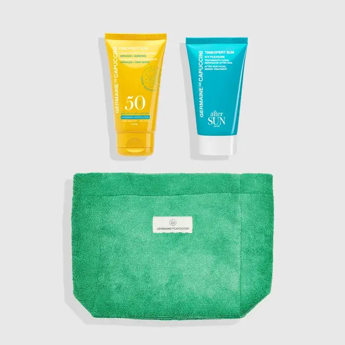 Germaine de capuccini timexpert Sun crema protectora spf 50 antiedad 50ml + timexpert sun  Icy pleasure reparador facial 50ml - 1