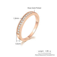 Anillo De Boda Para Mujer ZHOUYANG Clásico Con Cubic Zirconia Micro-insertos Color Rosa Oro Fina Joyería Para Compromiso Y Fiesta - details 0