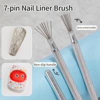Pincel De Arte De Uñas Profesional Con 7 Puñados Línea Ultrafina Para Dibujar Con Tinta De Gel UV Herramientas De Pintura De Uñas - details 0