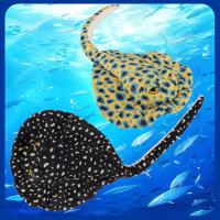 Muñeco De Peluche De Rayas Manta Animal De Peluche Suave Divertido Para Eventos Marinos Souvenir Decoración De Hogar Para Niños Niñas Regalo De Vacaciones - details 0