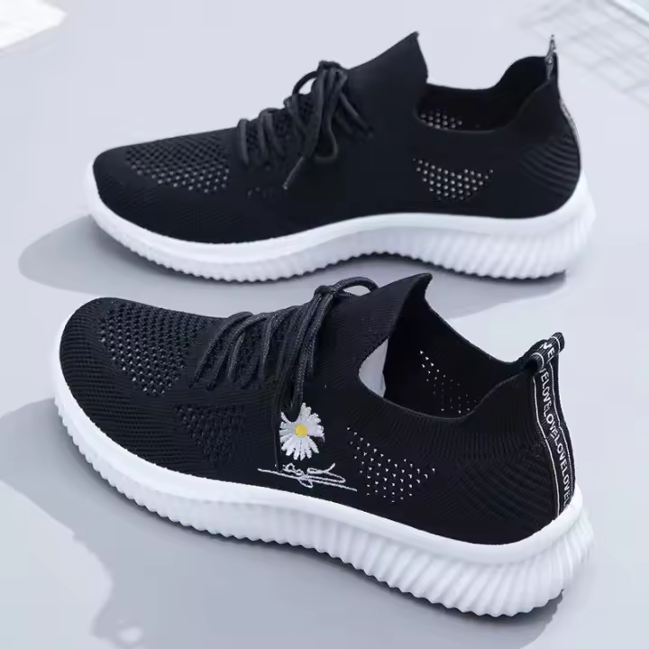 Zapatos casuales Flyknit, zapatos deportivos de moda para mujer, zapatos de estilo coreano que combinan con todo, zapatos de mujer - 1