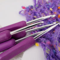 Juego De 8 Piezas De Agujas De Tejer De Aluminio Con Manos Suaves De Plástico Para DIY Tejer De Suéter Herramientas De Crochet Kit - details 6