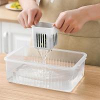Caja De Almacenamiento Para Verduras Y Frutas Organizador De Cocina Plástico Frescorrefrigerador Para Cebolla Ajo Pimienta Y Alimentos - details 3