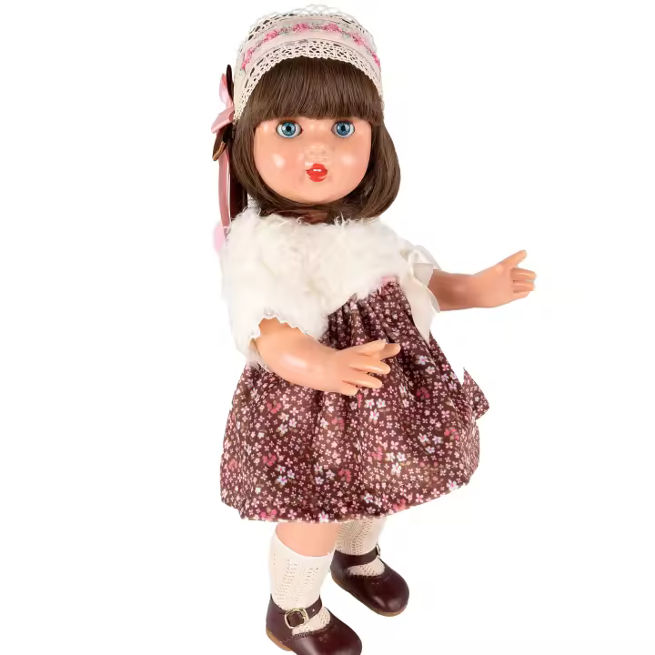 Mariquita Perez Muñeca Vestido Flores Marrones - 1