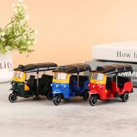 Modelo De Taxi Tuk Tuk Clásico En Escala 1:43 De Aleación De Metal Juguetes Coleccionables Vehículos Diecast Para Regalos - details 1