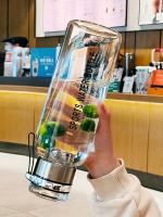 Botella De Agua De Vidrio Con Correa Y Bolsa Portátil Deportiva Resistente Al Desbordamiento Para Viajes Al Aire Libre Adultos - details 0