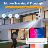 Cámara De Seguridad IP 8MP HD Wifi PTZ Dual Lens Dual Screen AI Auto Tracking Exterior CCTV Protección IP Con Visión Nocturna - details 6