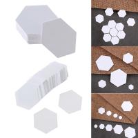 100PCS Plantillas Hexagonales Para Patchwork Y Costura DIY Herramientas Para El Arte De La Costura Tamaños Variados Para Mujeres Y Hombres Material De Poliéster Y Papel - details 0