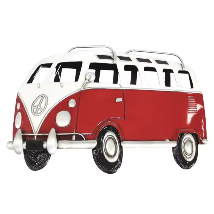 ORIGEN Home Decor Adorno pared bus Placas Metal | Placa de Metal Rojo - 50x77x8cm 31500 - 1