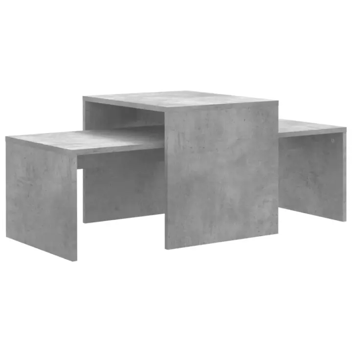 vidaXL Set mesa de centro madera de ingeniería 100x48x40c Blanco, Negro, Roble Sonoma Mesita de Salón o Comedor o Auxiliar Mesa de Café Meuble Salón - 1