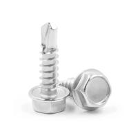 Tornillos Autoencajados De Cabeza Hexagonal DIN7504K De Acero Inoxidable 316/410 M4.2 M4.8 M5.5 M6.3 Con Anillo Para Mecánica Automotriz Energía Solar Eólica Muebles Construcción - details 1