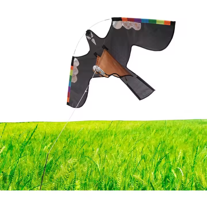 Cometa espantapájaros - Cometa espantapájaros con pluma reflectante - Cometas para niños Granja Flying Bird Hawk Flying Kite Repelente con cuerda - 1