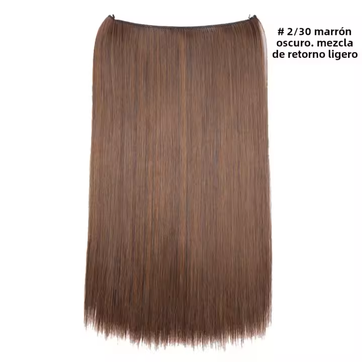 Extensiones De Cabello Sintético BENEHAIR Sin Clip Invisibles Faja De Cabello Invisible Para Mujeres Extensiones De Hairpieces Falsa Cabello Textura Wavy Color Puro Longitud 20 Pulgadas - 1
