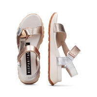 HISPANITAS  SANDALIA PIEL SILVER CAVA - details 3