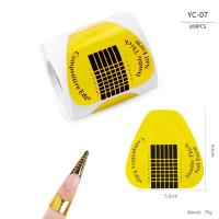 100pcs Formas De Uñas Artísticas Para Gel UV Extensión De Acrílico Estampado Francés Herramienta De Manicura Stencil Adhesivo Creativo Y Conveniente Para Uso Profesional O Doméstico - details 10