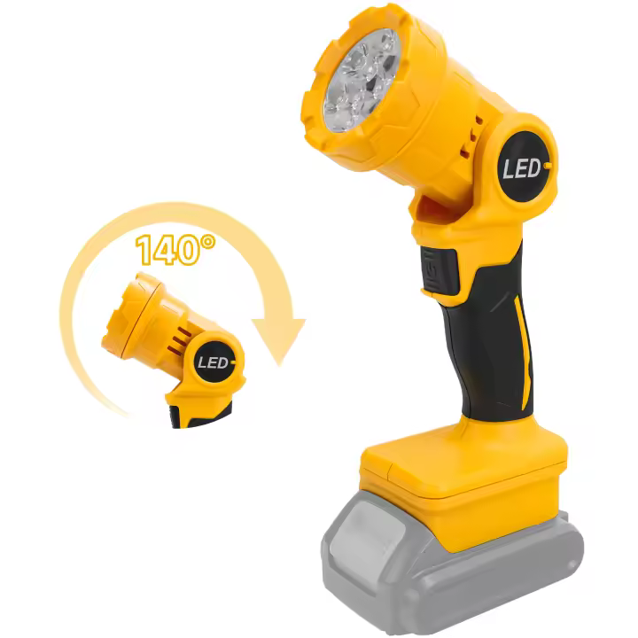 Luz De Trabajo LED Sin Cable Para Batería Dewalt 20V 10W 500LM 2 Modos De Iluminación Portátil Para Exteriores Iluminación En Gran Escala (No Incluye Batería) - 1