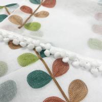 Valance De Cortina Sutil Con Bordado De Hojas Coloridas Para Cocina Material De Poliéster 100% Estilo Coreano Con Bolsa Para Rodamiento - details 2