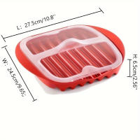 Plato De Cocina Para Microondas De Lata De Cerdo Con Compartimento De Salsa Material Alimenticio Para BBQ Al Aire Libre - details 2