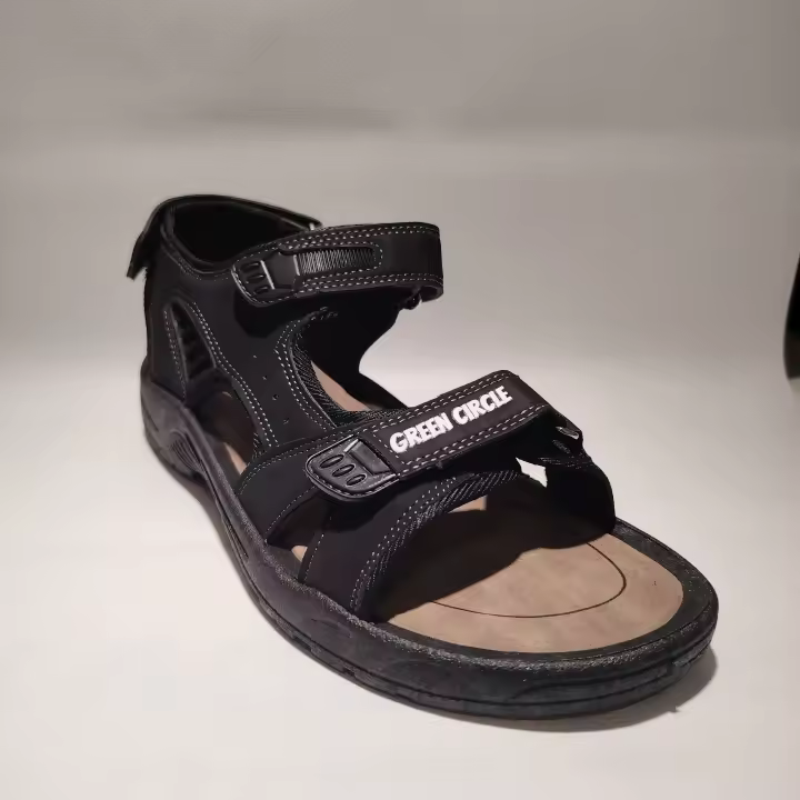 Sandalias Hombre Green+Circle Sima. Negro. Suela de caucho antideslizante - 1