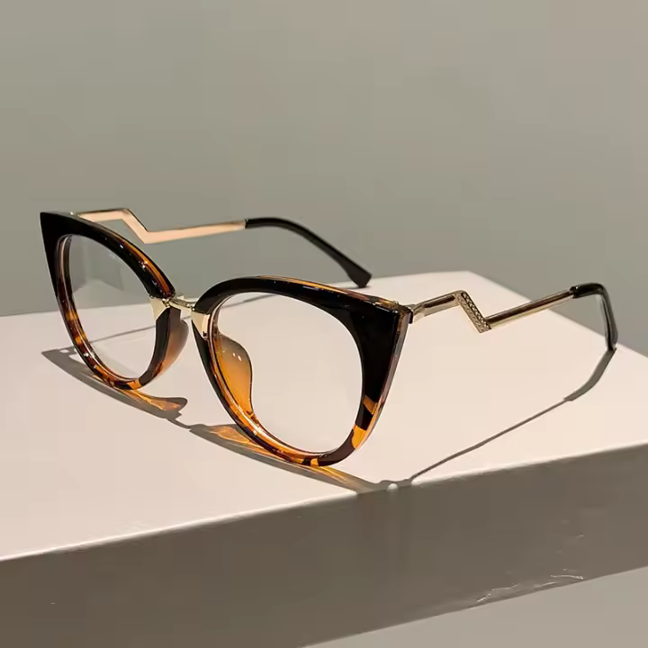 Gafas De Ojos De Gato Oversized Para Mujer KAMMPT Montura Vintage Redonda De Moda 2023 Ópticas Sin Receta Accesorios De Óptica - 1