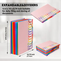 Organizador De Proyectos Expansible De 12 Bolsillos Folder Plástico De Gran Durabilidad Para Mensual A4 Tamaño Multicolor - details 1