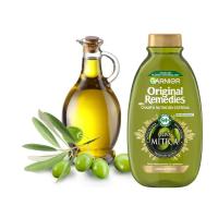 GARNIER ORIGINAL REMEDIES Pack de 3 botes de Champú Nutrición Extrema Oliva Mítica con aceite de oliva extra virgen para cabello seco 300 ml (900 ml en total) - details 0