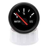 Gauge De Nivel De Agua 0-190 Ohm 52mm Negro Con Retroiluminación Roja Para Tanque De Combustible De Barco Y Coche 12V 24V Indicador De Nivel De Agua - details 1