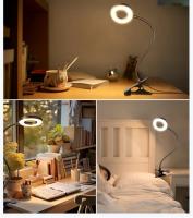 Lámpara De Escritorio LED Con Clip USB Multicolor Ajustable Luz Nocturna Para Cama Flexível Cor Preto Luz De Leitura - details 12