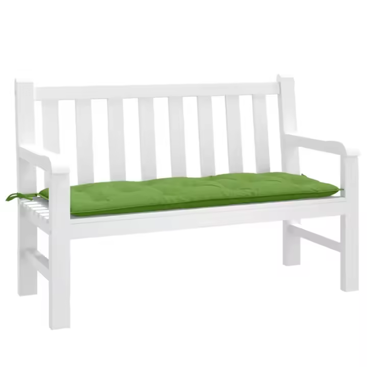 vidaXL Cojín para banco de jardín tela verde melange 120x50x7 cm - 1